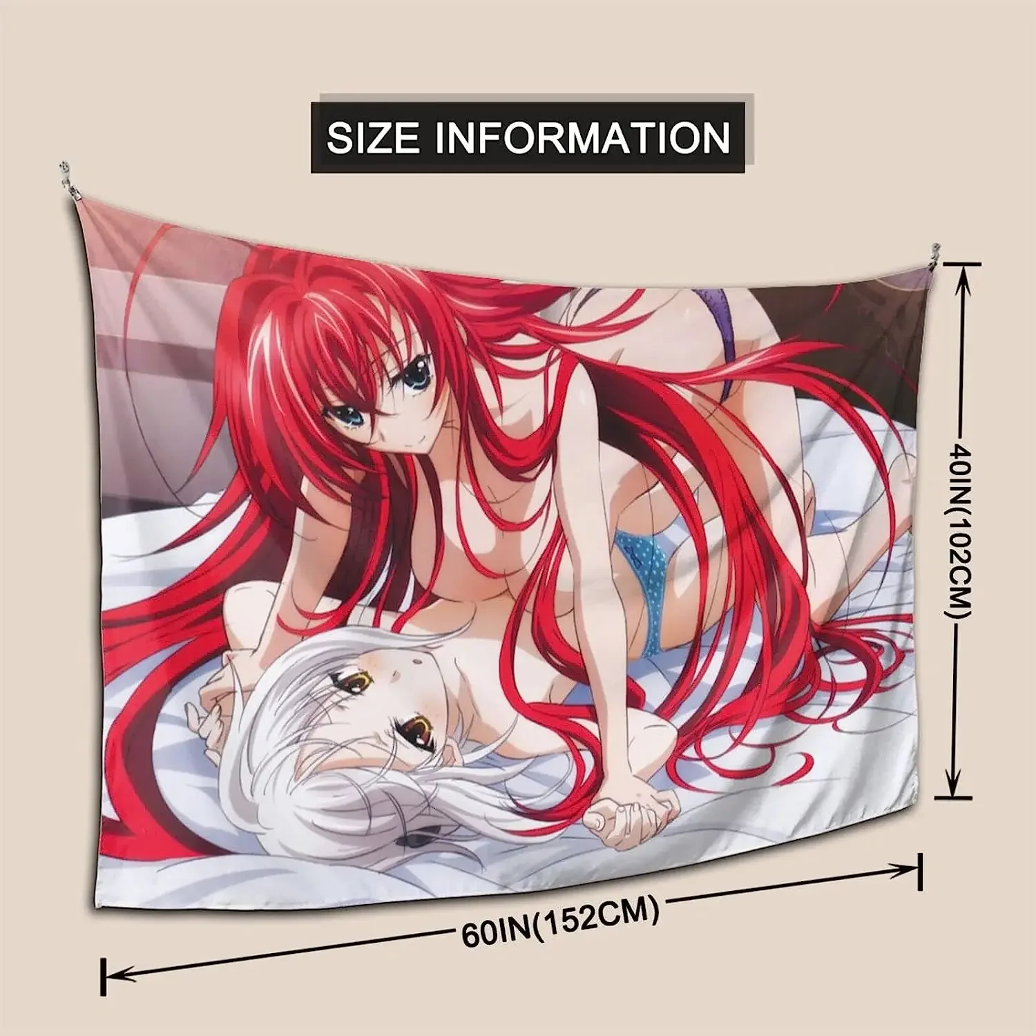 Manga Highschool Dxd Rias Koneko Tapestry Wall Hanging Tapestry For Home Party Room Art Decoration 60*40 Inch