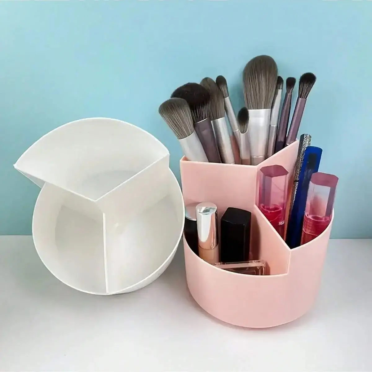 1PC 360° Rotatable Large Capacity Pen Holder Desktop Bucket Desk Storage Organizer Box for Desktop Decor