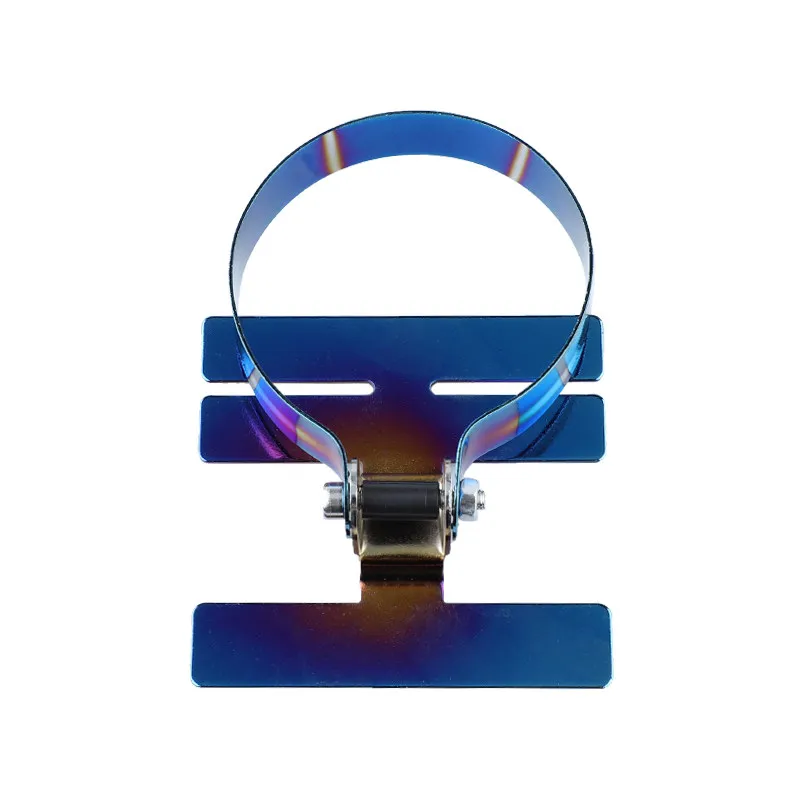 Car modification instrument, water temperature, speed, turbine pressure gauge, fixing frame 2.5 inch baked blue racing car