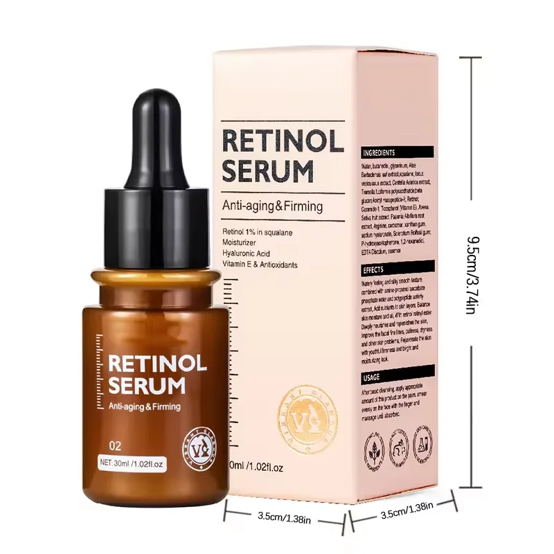 VIBRANT GLAMOUR Retinol Serum Moisturizing  Facial Care 30ML 10PCS