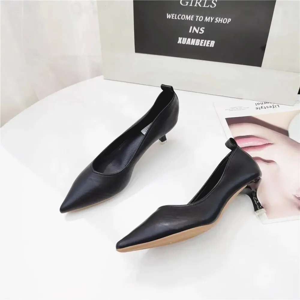 Pointed Toe Shoes for Women Office Woman Pumps Stilito Luxury Women's Spring On Sale Young Summer 2024 Beau Today Lastest a