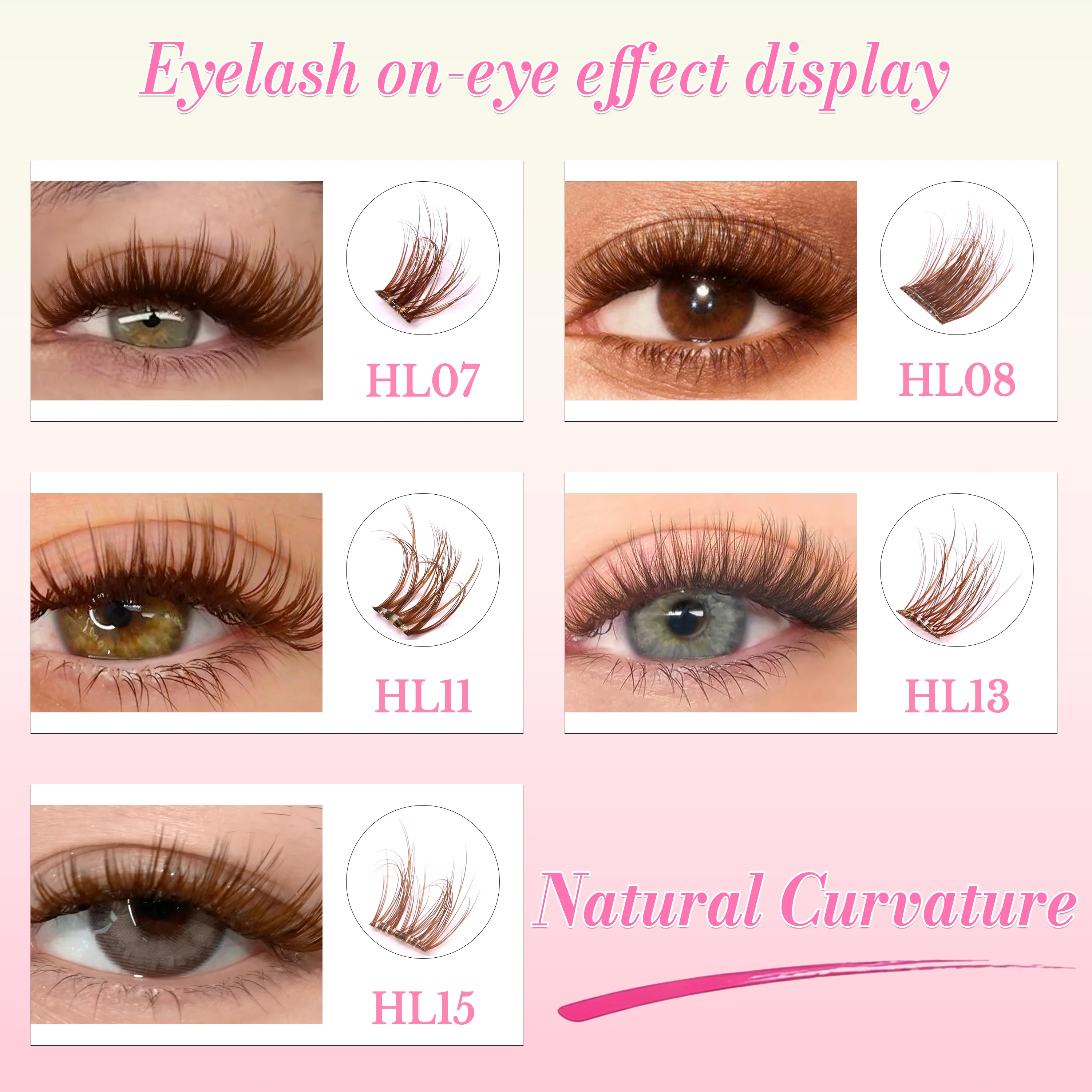 Fashionable New Small Box HL Series Thick Mix Natural Glue Free Eyelash Extension Can Reuse 2-3time Long Lasting Strong Adhesive