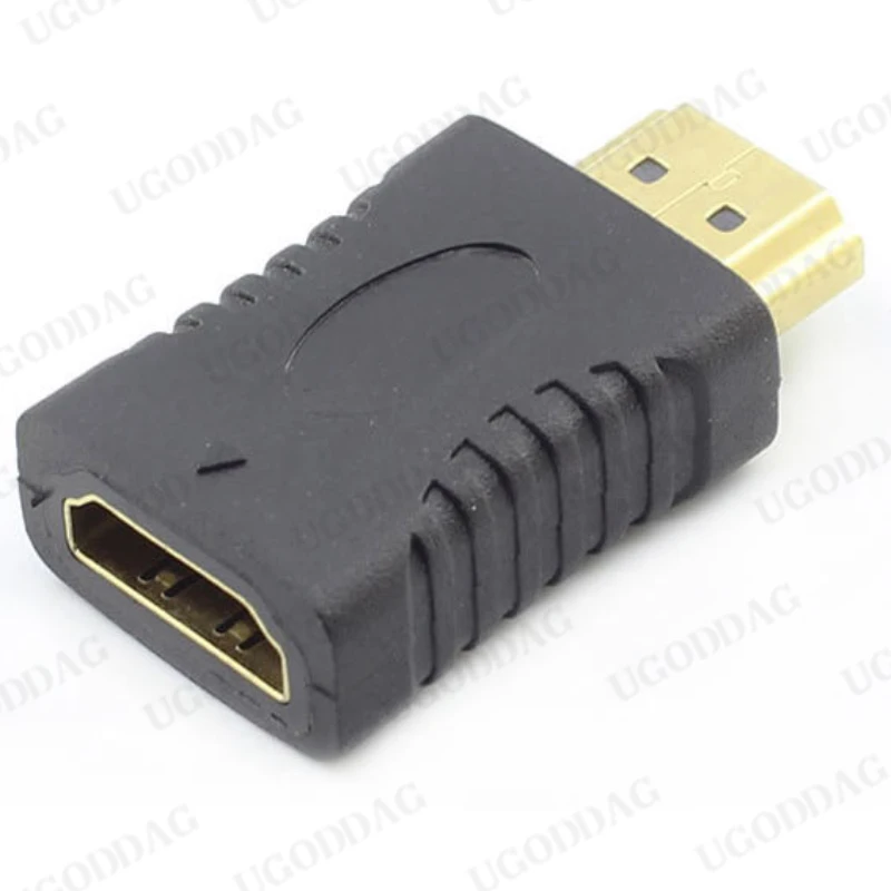 Pozłacany wzmacniacz męski na żeński kompatybilny z HDMI łącznik konwerter dla HDTV Adapter wideo 1080P kompatybilny z HDMI