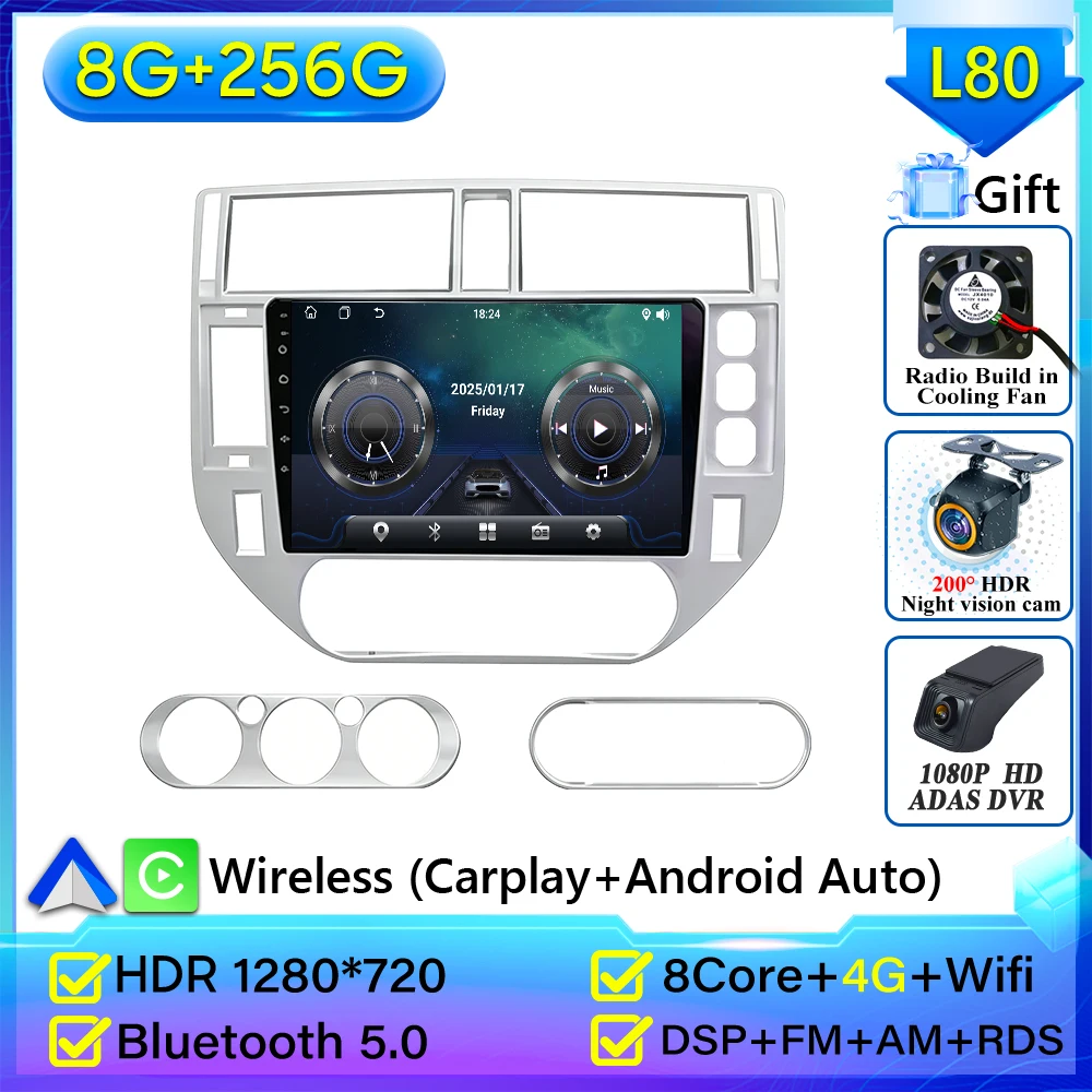 Android 16 Voor Ford Kuga MK1 2008-2012 Voor Ford C-MAX CMAX 2003-2010 Autoradio GPS 2 k Scherm Carplay 4G Wifi Stereo Video DSP BT