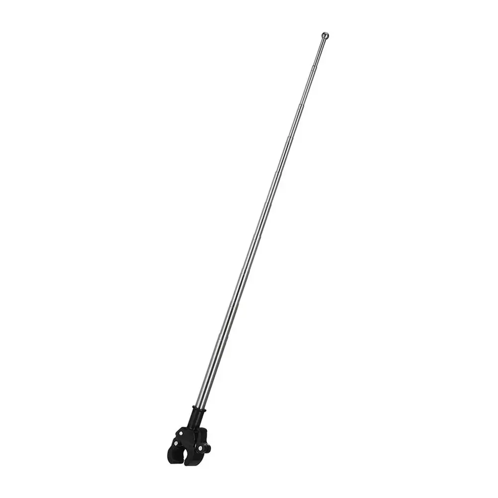 

1pc Stainless Steel Telescopic Flagpole Durable Adjustable Bike Motorcycle Umbrella Stand Kit Vehicle Porch Car Truck