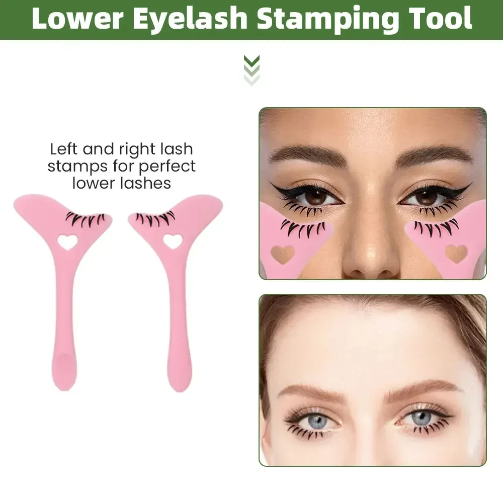 Silicone Eyelash Assist Device Eyeliner Stencils Eyeliner Assistant Waterproof Eyelash Fitting Applicator Woman Makeup Tools