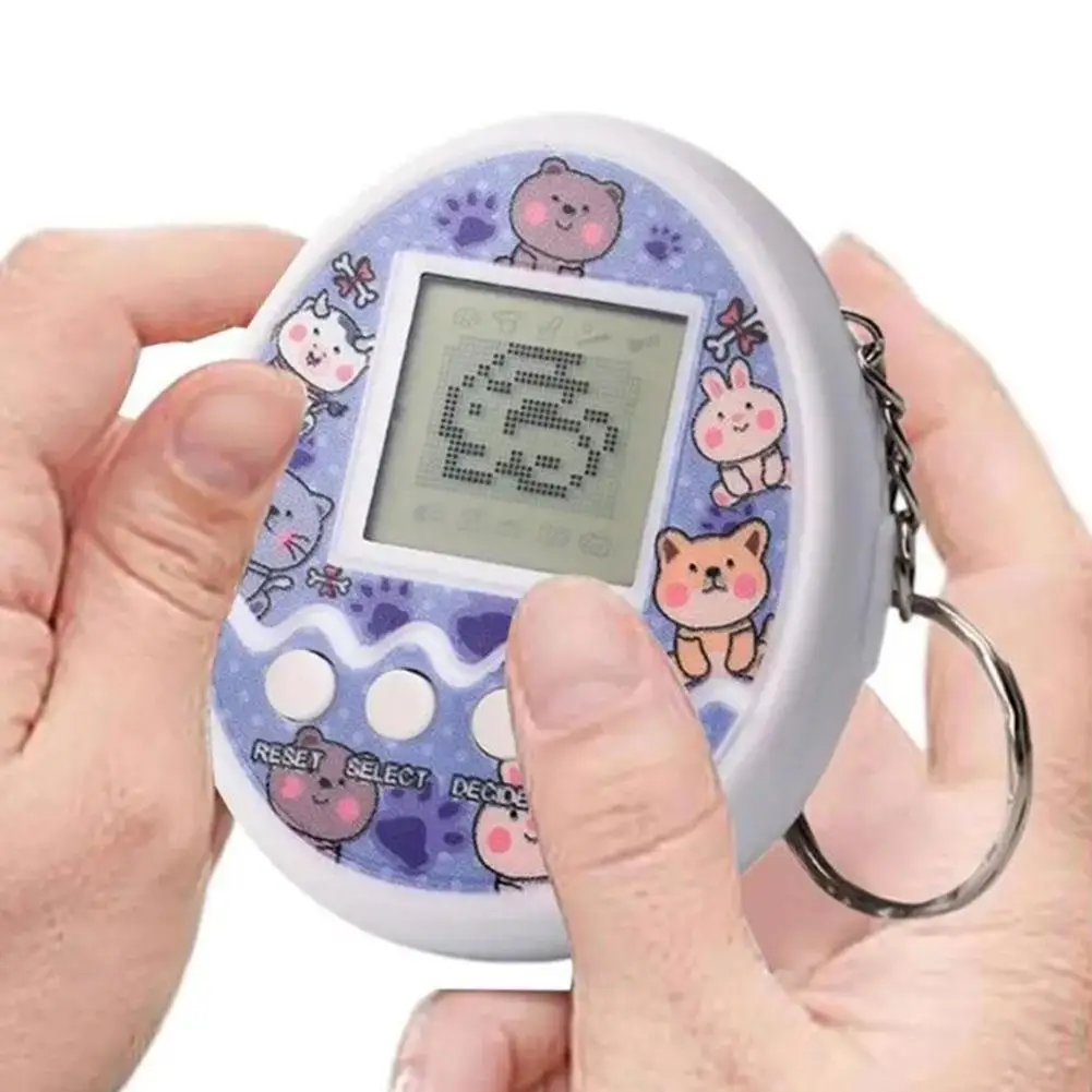 1pcs Transparent Electronic Pets Tamagotchi Nostalgic 168 Pets In One Virtual Cyber Digital Pet Toys Mini Game Funny Play Toys