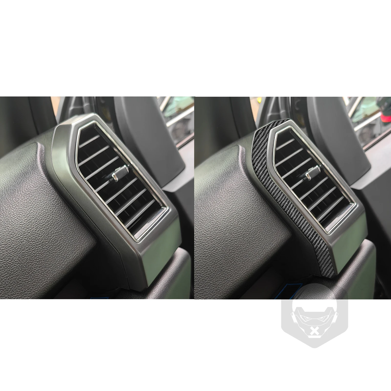 For Ford F150 Raptor 2015-2020 Real Carbon Fiber Sticker Center Side Air Vent Frame Panel Car Accessories Interior decorative