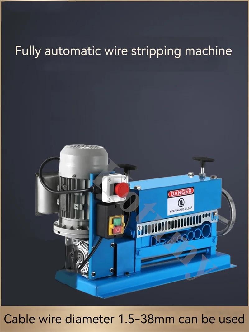 Electric Wire Stripping Machine 220V/110V Cable Stripper for Removing Plastic & Rubber from Wire, Copper Recycle 1.5mm-38mm