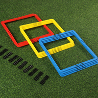 6-pack Quadrilateral Training Rings Football Training Equipment Square Agility Cuffs Auxiliary Training Rings