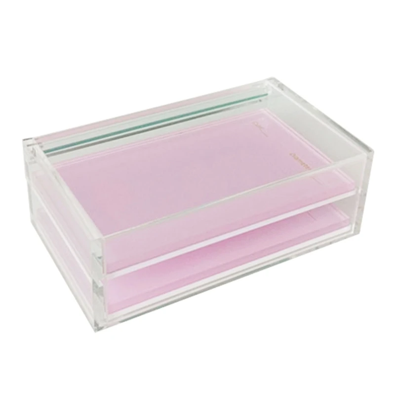 Double Layer Eyelash Storage Box Clear Acrylic False Eyelashes Display Box Dropship