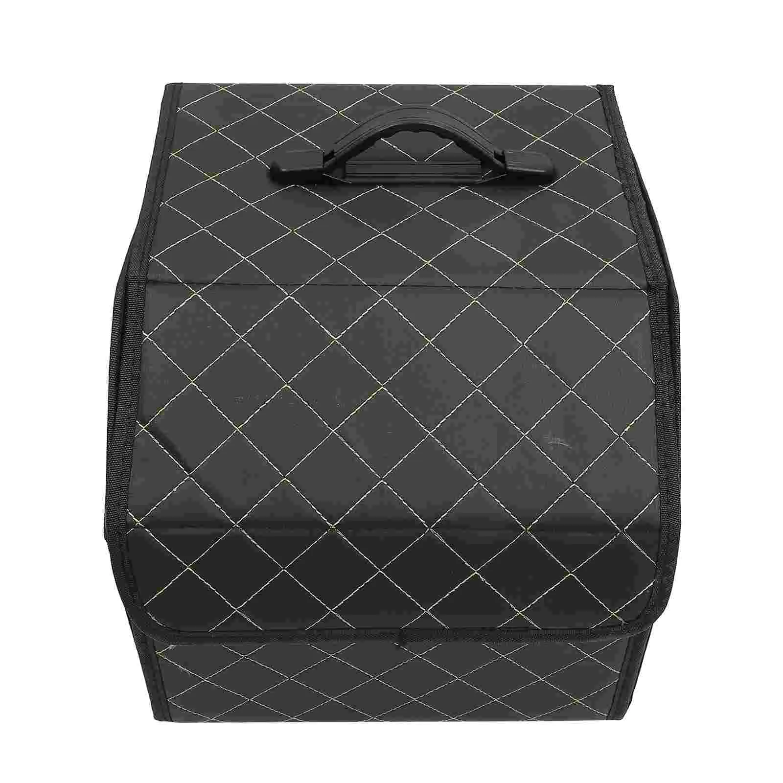 

Storage Trunk Organizer Seats with Cover Vehicle Container Travel Small Bins