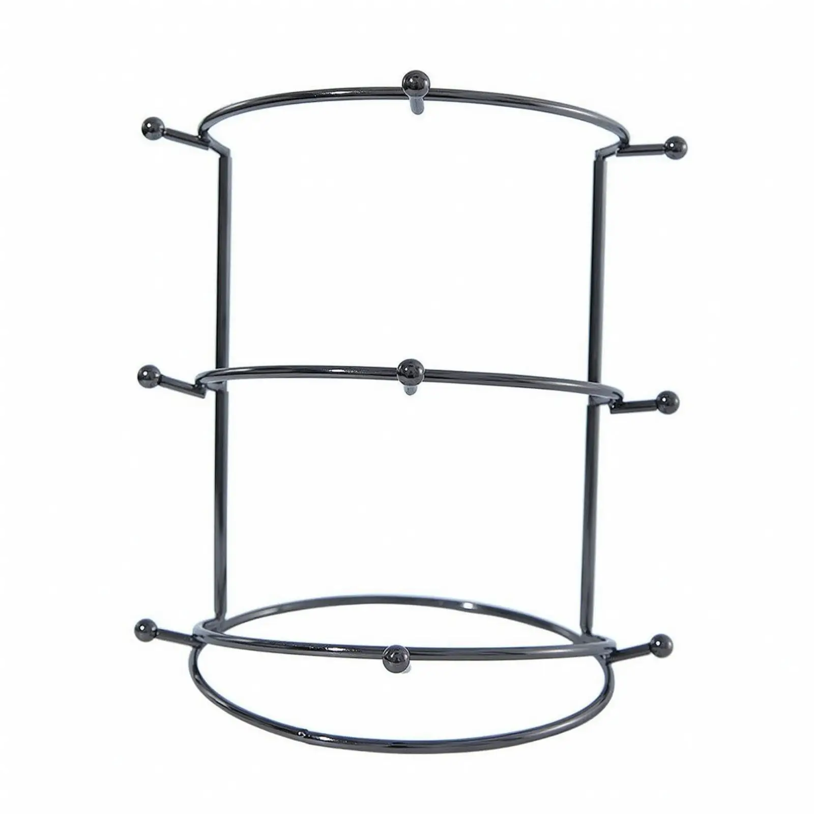 Three Tier Crown Jewelry Display Stand Iron Tiara Rack for Necklace Earring Ring Storage Organizer