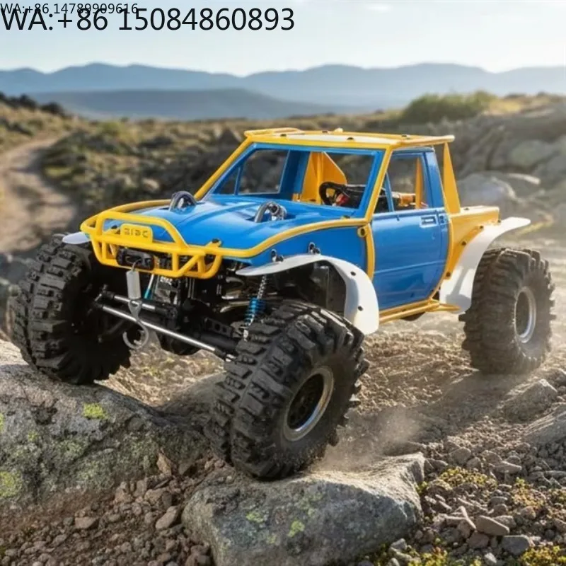 1/8 Off Road RC Climbing Model Car, Titanium Alloy Tube Frame Hard Body Waterproof Remote Control Hobby Racing Vehicle