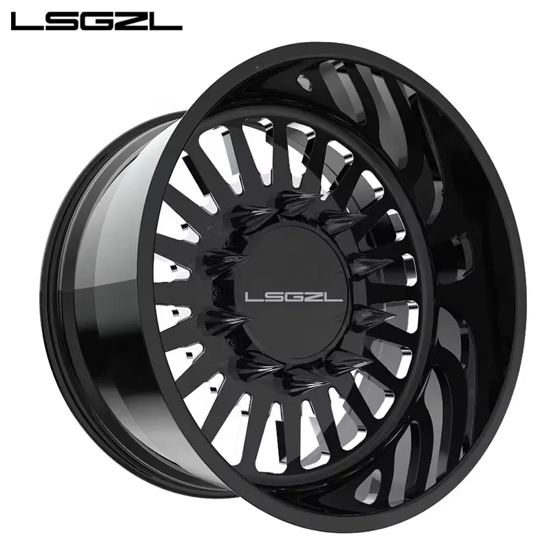 i Lsgzl Forged Dually Deep Dish Lip Custom Alloy Rims 22 24 26 28 30Inch 8x170 8x165.1 10x225 for C10 F150 Pickup Truck