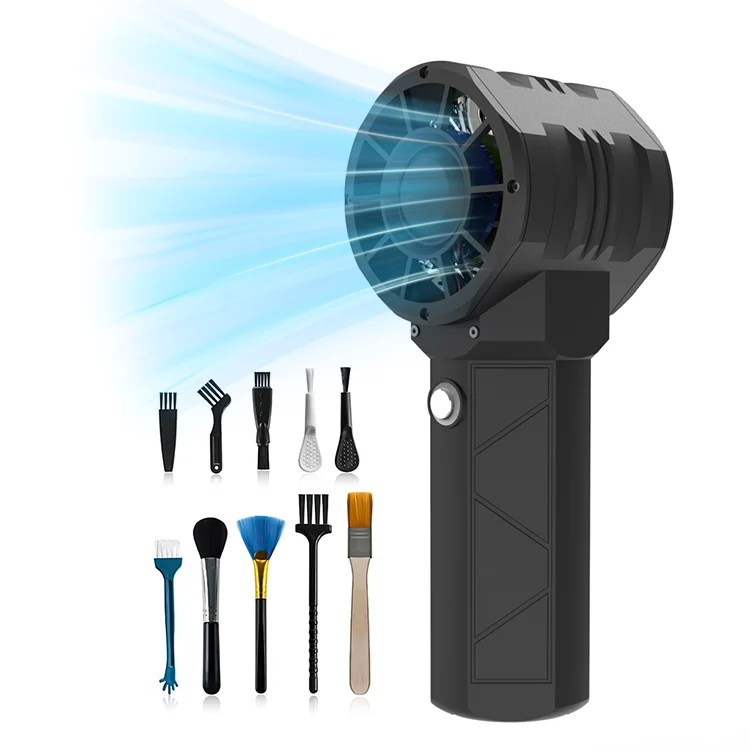 Portable Handheld Multifunctional Rechargeable Cordless Turbo Jet Fan Air Blower for Car and Home Cleaning
