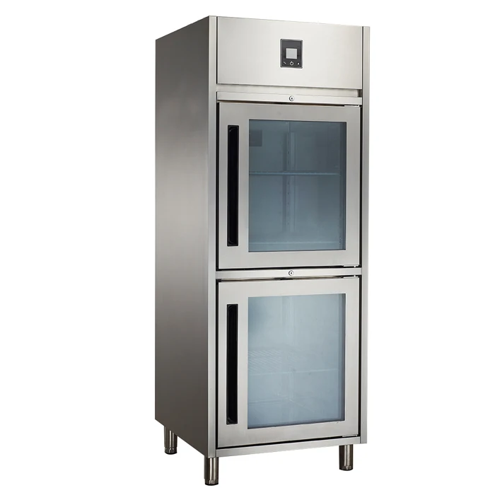 GN 1/1 & 2/1 Commercial Refrigerated Chiller Cabinet Stainless Steel Fridge Freezer With Glass Doors
