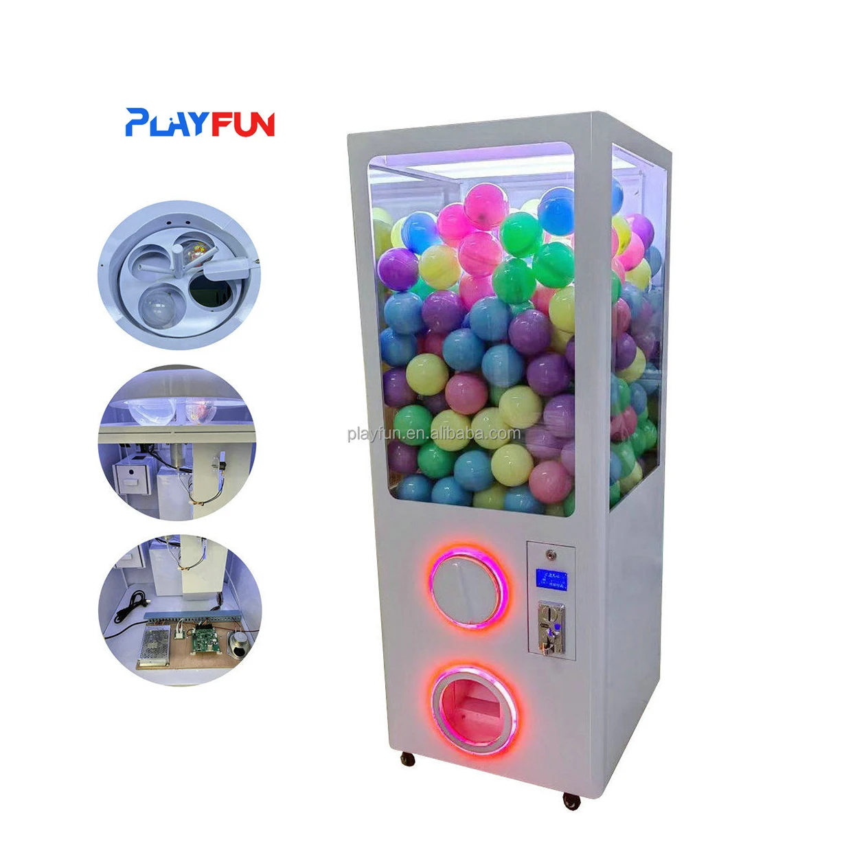

Playfun Easy Play 100mm Big Large Gumball Toy Eggs Gashapon Gift Prize Capsule Game Machine for Shopping Mall Center