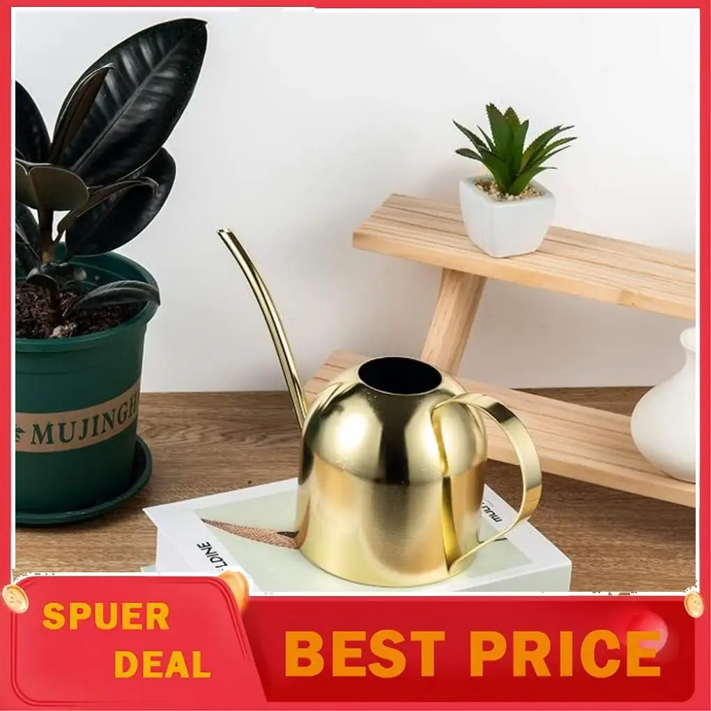 Brass Watering Can Indoor Plants Premium Stainless Steel Indoor Watering Can Long Spout For Easy