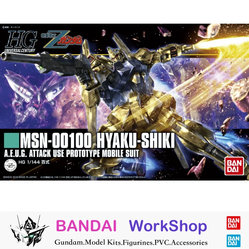 Bandai Original 1/144 HGUC MSN-00100 Hyaku Shiki GundamAction Figure Assembly Model Kit Collectible Gifts