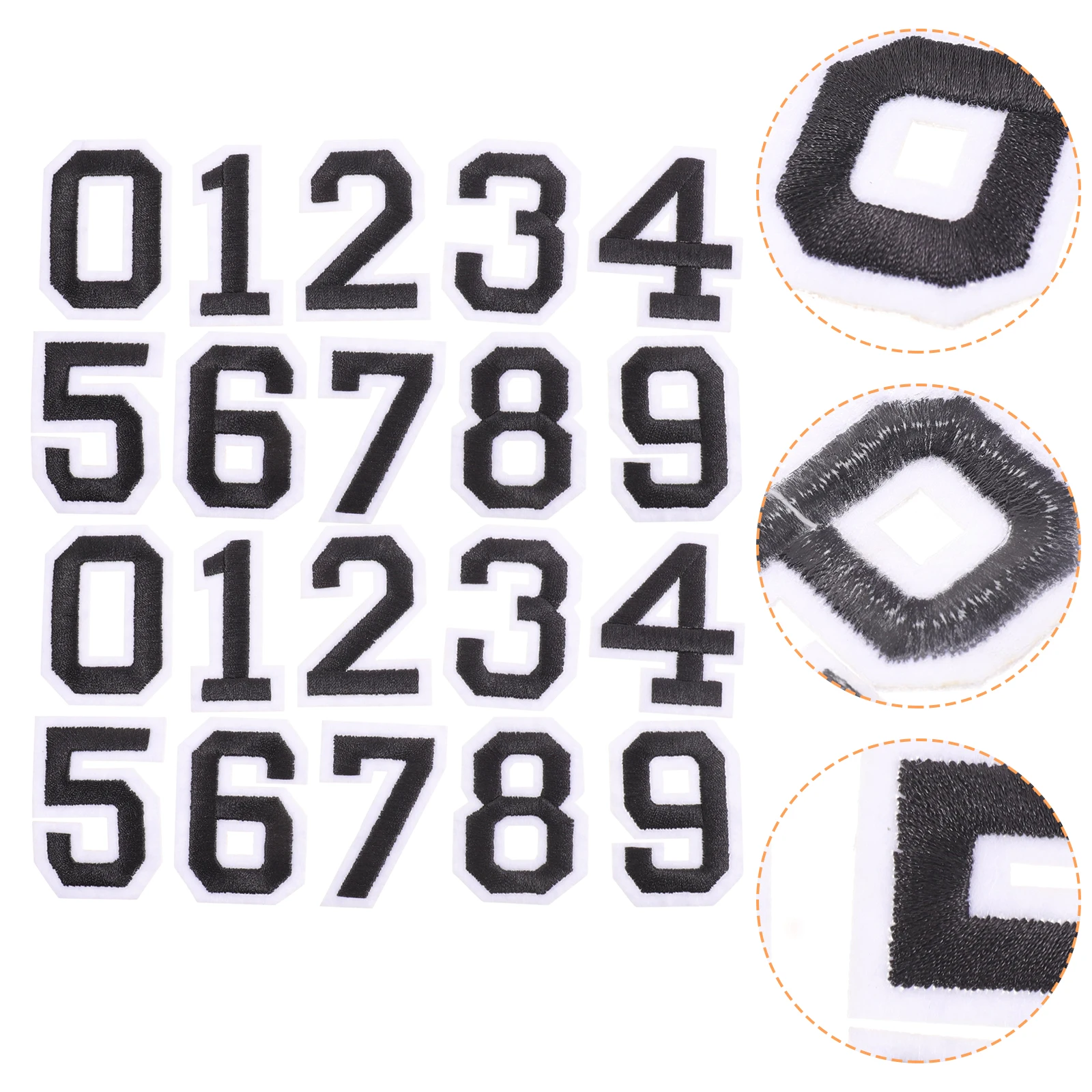 

2 Sets Number Stickers Non Woven Fabric Adhesive Football Shirt Washable Clothes Letters T Shirts Sports Jerseys Helmets Pants