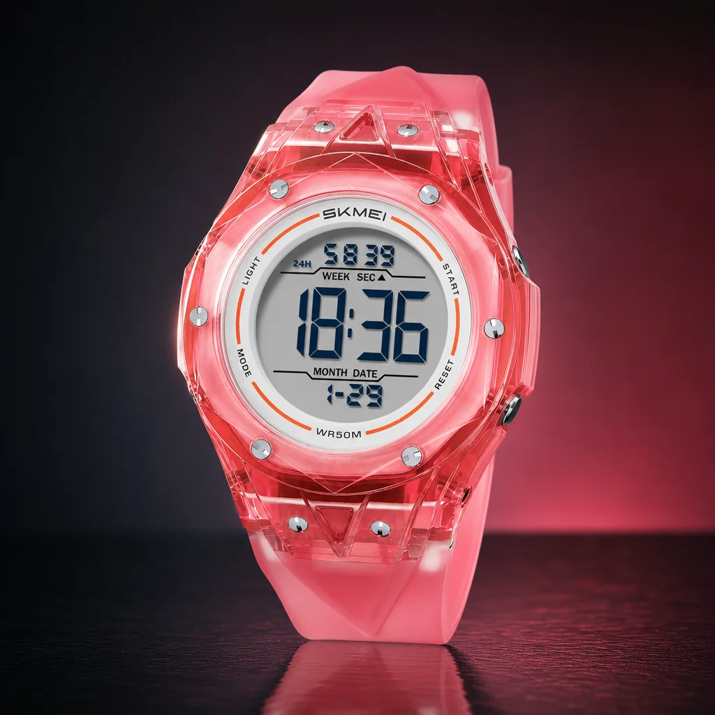 SKMEI 2697 Fashion Digital Watches For Women Men 5Bar Waterproof Unisex Watch EL Light Clock Alarm Stopwatch School Students