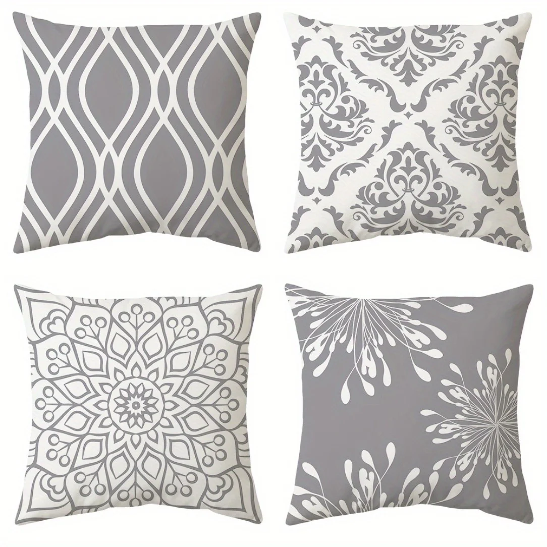 High-end fabric  pillow case home decoration cushion cover Geometric style home living room sofa pillow case Polyester