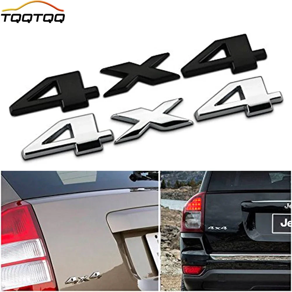 1Pcs 3D 4 X 4 Chrome Logo 3d Decal Emblem Logo Sticker Liberty Nameplate Badge for Ford Jeep Grand Cherokee Wrangler Compass