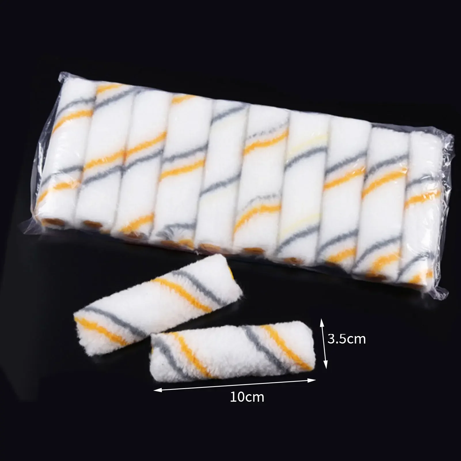 Rouleau à peinture professionnel, brosse, coupe propre, manchons de rouleau, remplacement, bordure, outil pour la maison, mur, plafonds, 10 pièces