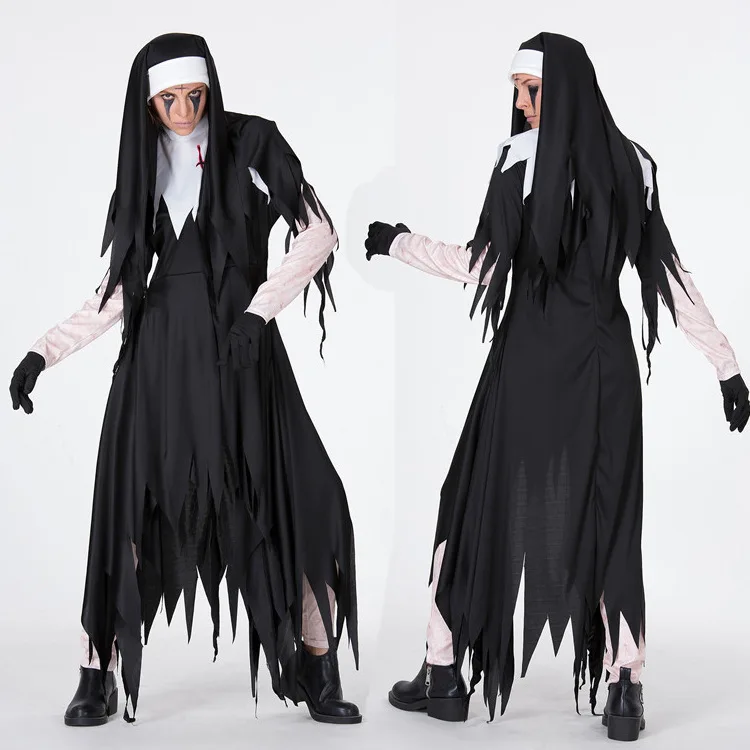 زي الهالوين: ملابس أداء نسائية تقليدية صينية، زي الأم مريم، زي الشيطانة، زي الراهبة، زي الساحرة، زي القس #1