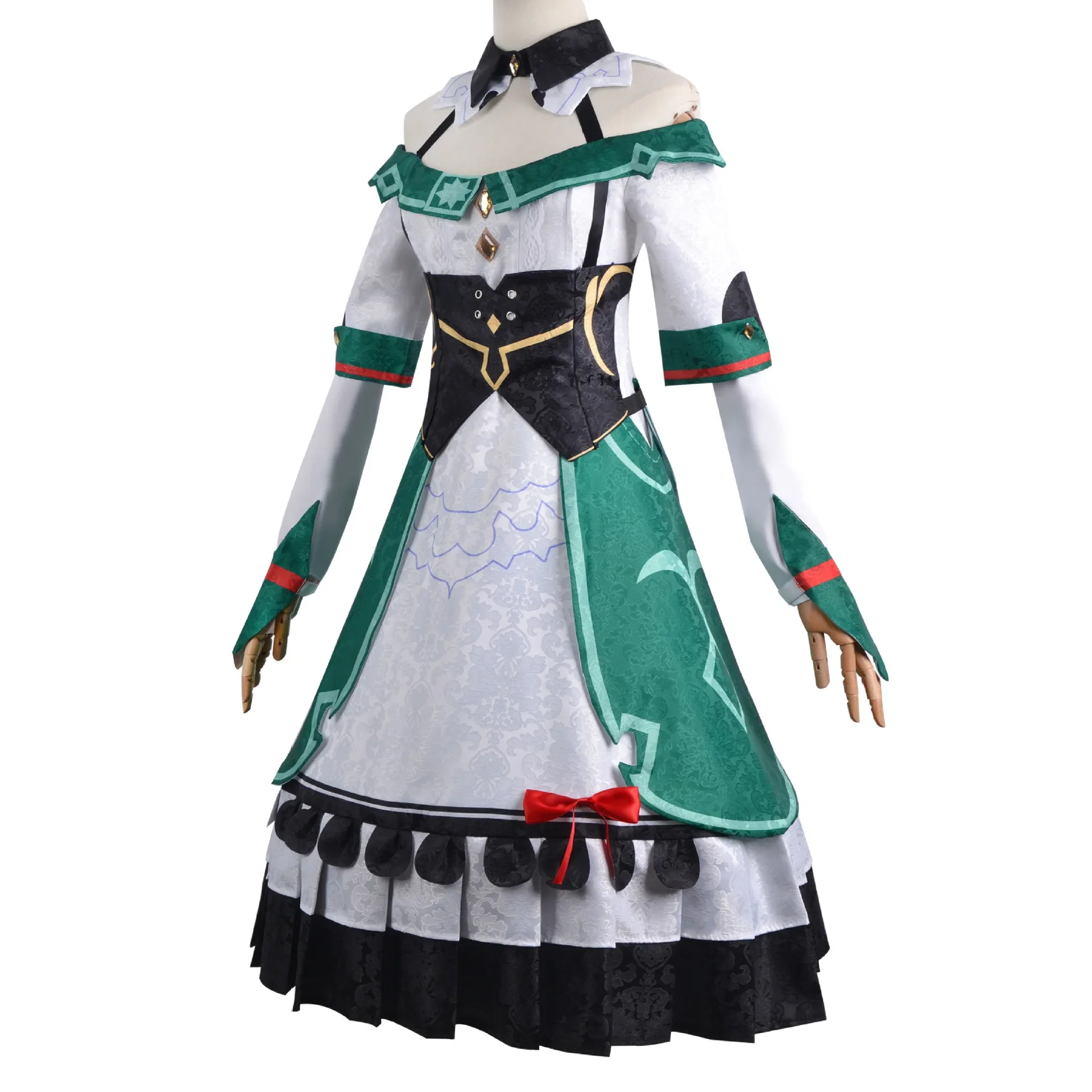 Genshin Impact Pakanian Anime Game kawryne Kostum Cosplay Maid Dress Christmas Halloween Party Costume Anime Set