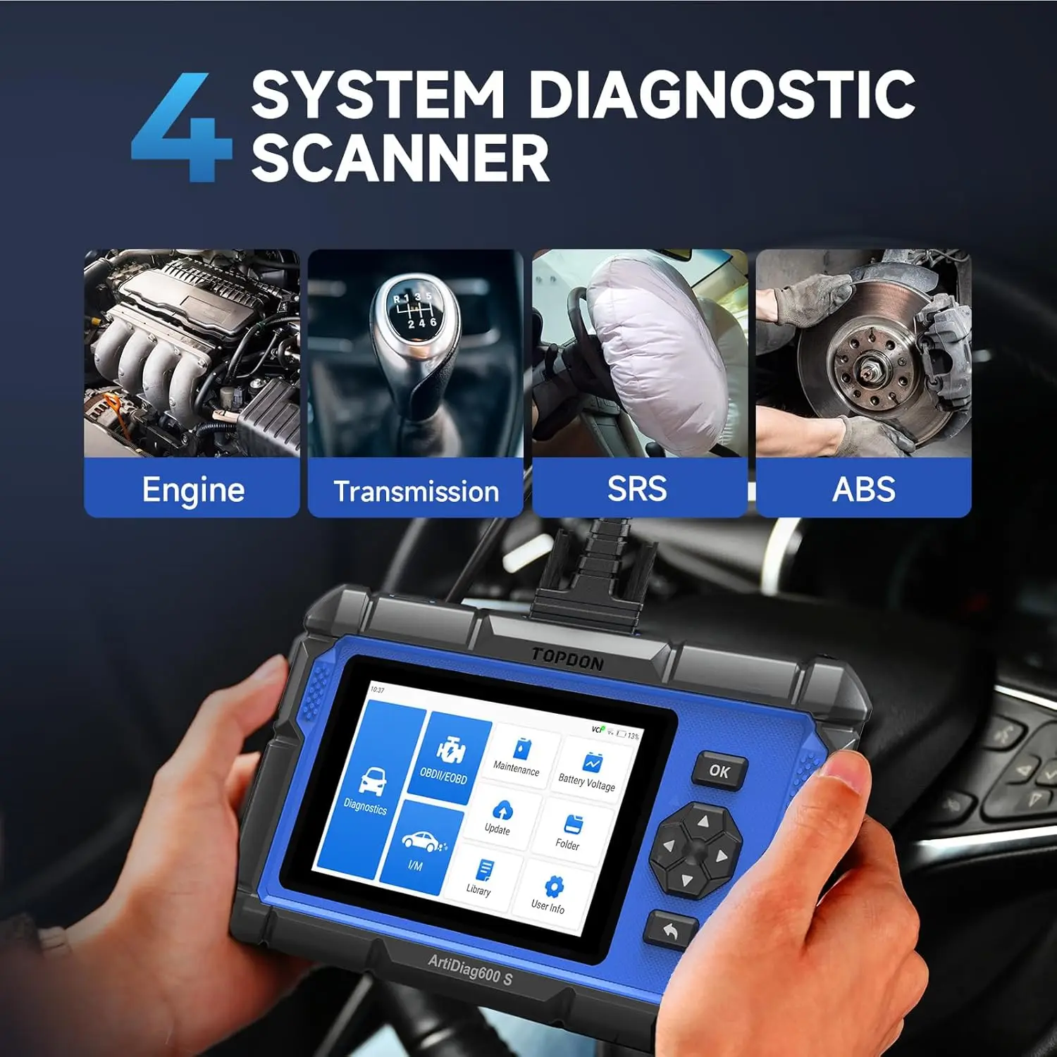 Topdon-自動車診断ツール,車両スキャナー,artidiag600s,OBD2