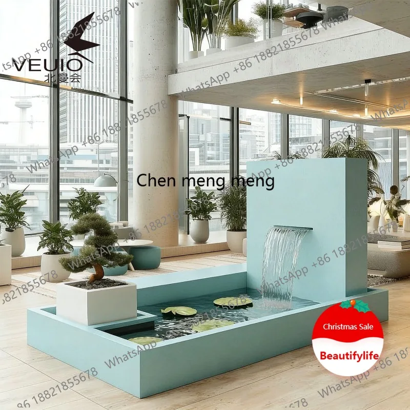 

L178 Modern simple glass bottom cabinet water view fish tank living room floor tank square