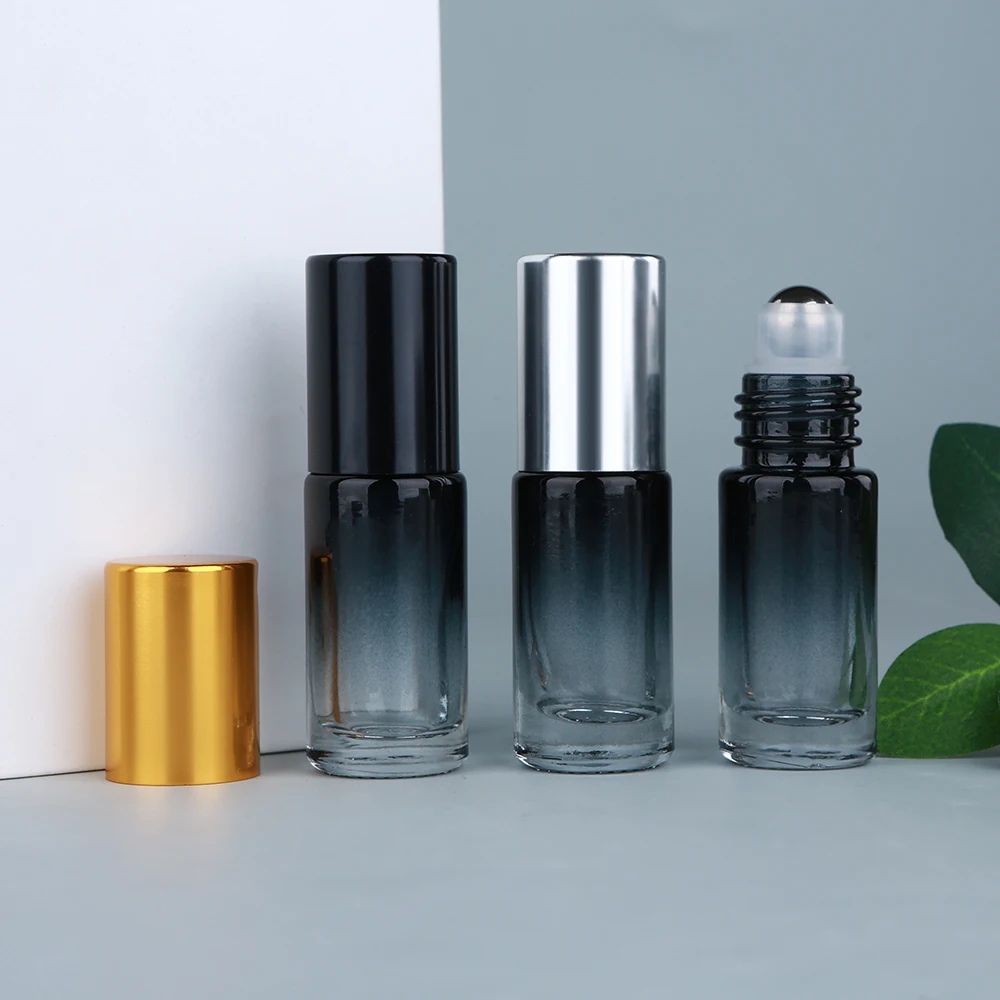 Flacon roll-on de parfum de haute qualité 5 ml, 30/50 pièces, flacons d'échantillons de parfum en verre vides, flacons cosmétiques de voyage, mini flacons rechargeables