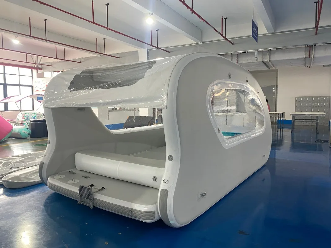 

Real Factory Prices Manufacture Infla Yacht Catamaran Luxury Infla House Boat Sport with Engine for Floating Boat