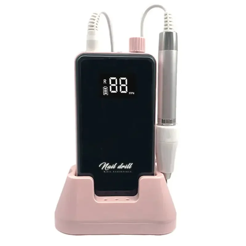 Promozione 40000rpm macchina per Manicure silenziosa elettrica senza spazzole 120w trapano per unghie senza fili ricaricabile con Base di ricarica da tavolo