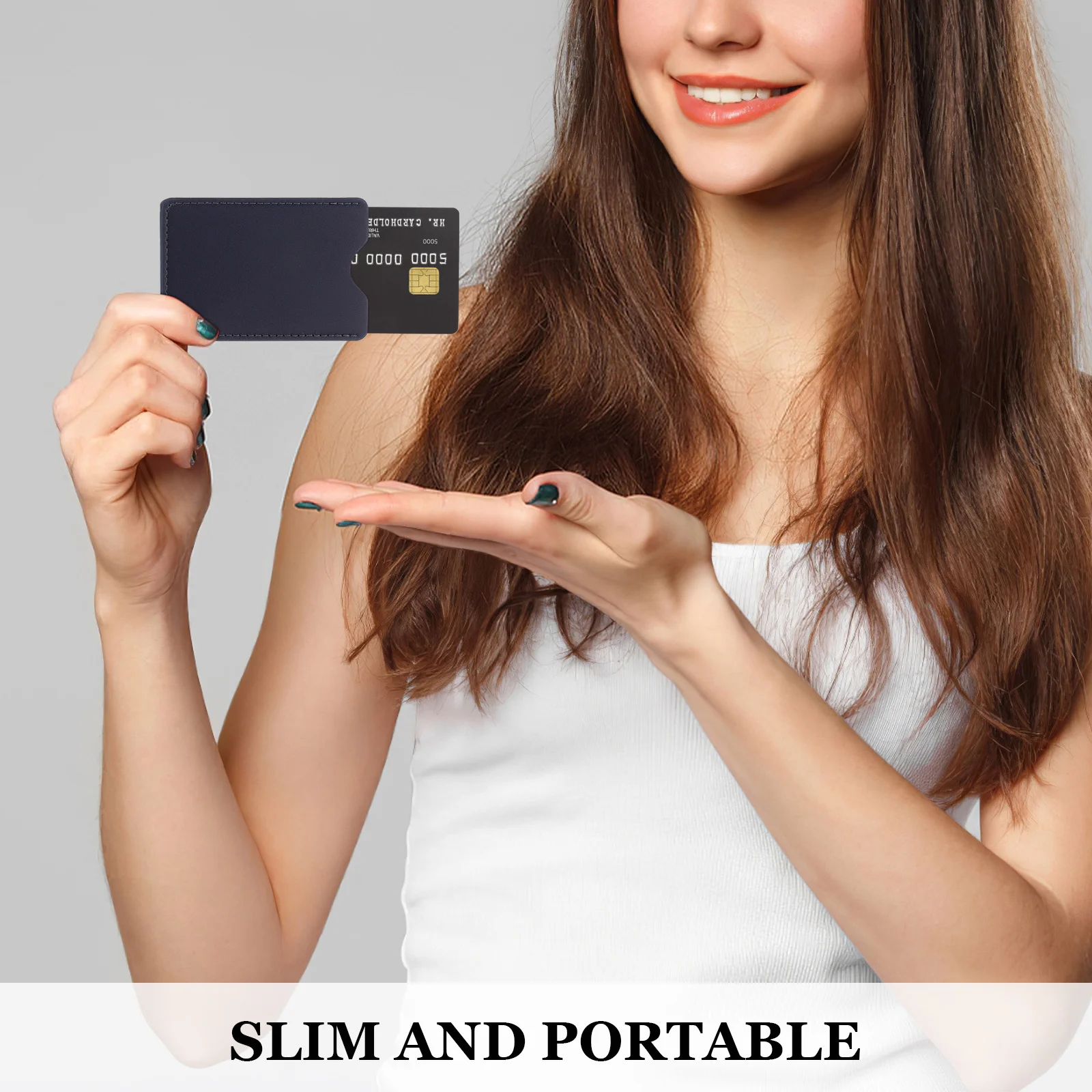 7Pcs Credit Card Protector Sleeve Anti-Theft Bank Card Holder PU Id Security Cover Slim Lightweight for Men Women Daily