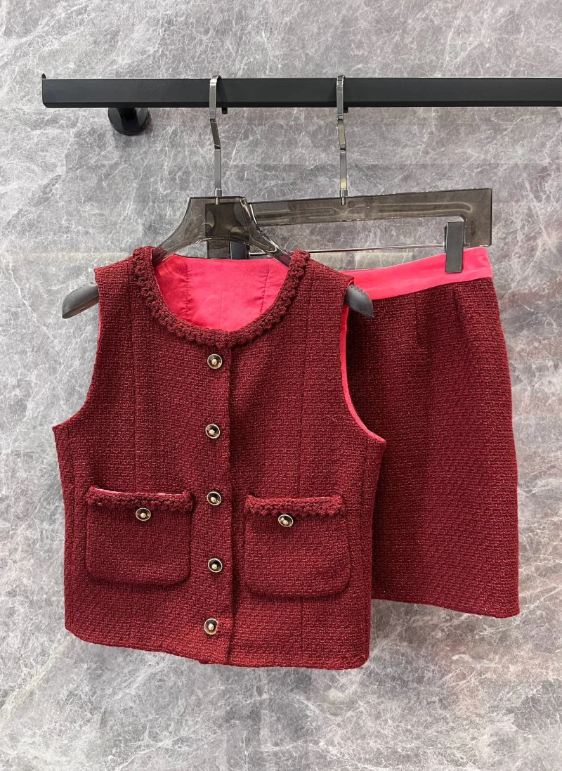 

Korean style women's vest, fashionable and trendy workwear, large pocket woolen vest jacket, youthful and energetic