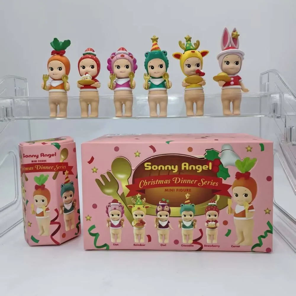 

Коллекционные фигурки Sonny Angel из серии «Рождественский ужин», лимитированная серия, слепые коробки, милые игрушки-сюрпризы для детей и фанатов, подарки