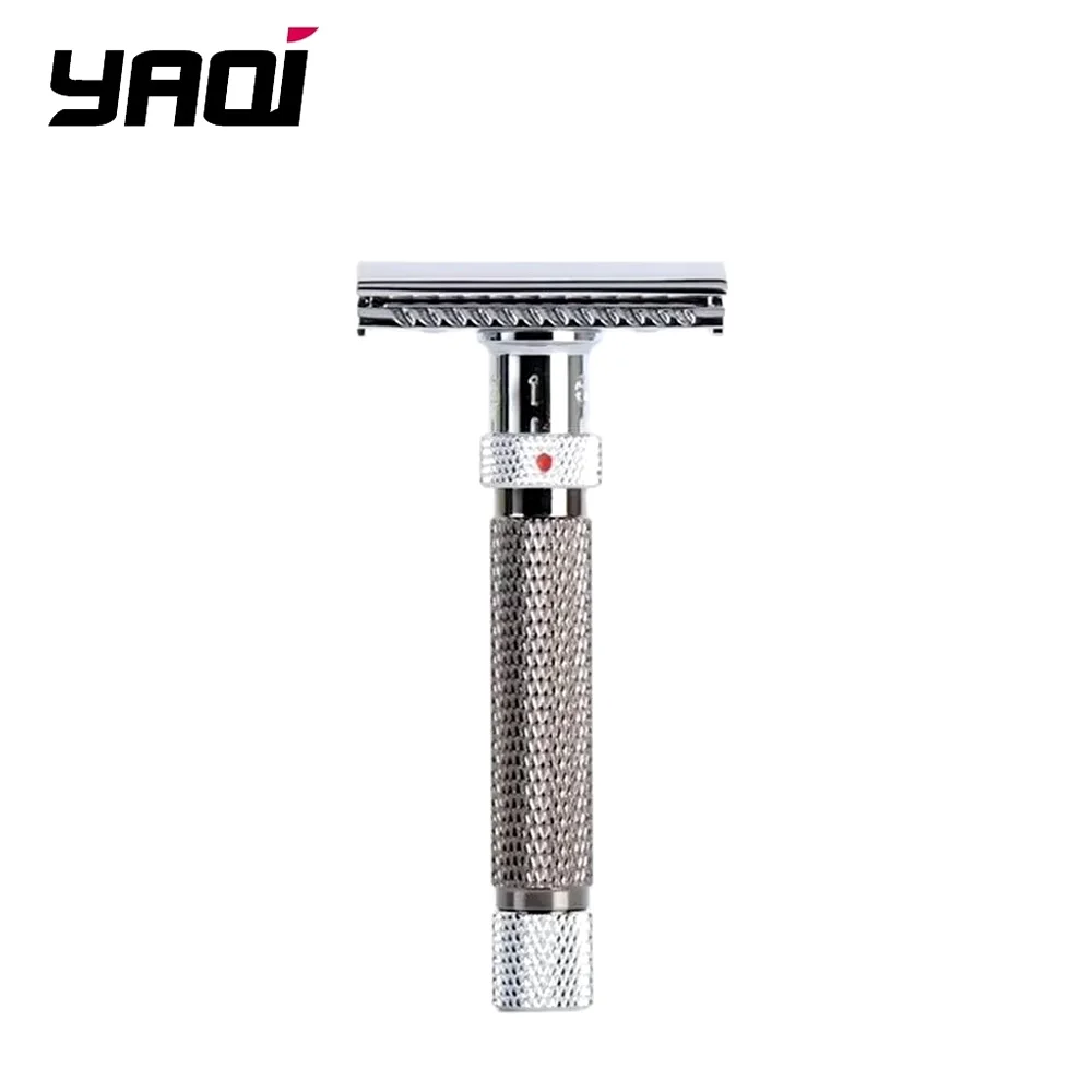 YAQI for Men Wet Shave Tools Adjustable The Final Cut Chrome And Gunmetal Color Safety Razor Men Shaving Products Mens Gift