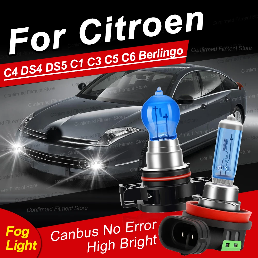 

20000LM High Bright H11 5202 Canbus Error Free Auto Halogen Front Fog Lamps Bulb For Citroen C4 DS4 DS5 C1 C3 C5 C6 Berlingo