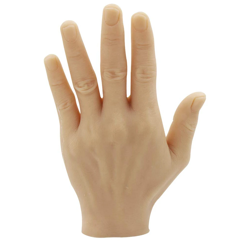 Left and Right Silicone Tattoo Practice Hand Tattoo Fake Hand for Tattoo Beginners Training Skin Permanent Makeup Body Arts