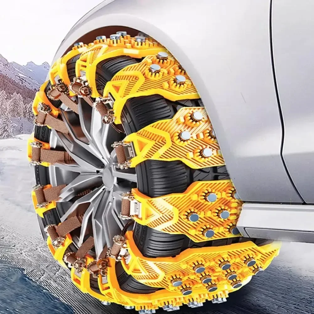 Universal Thickened Widened Car Tire Snow Chain for Sedan SUV Ice Breaking Anti Slip Portable Wear Resistant TPU