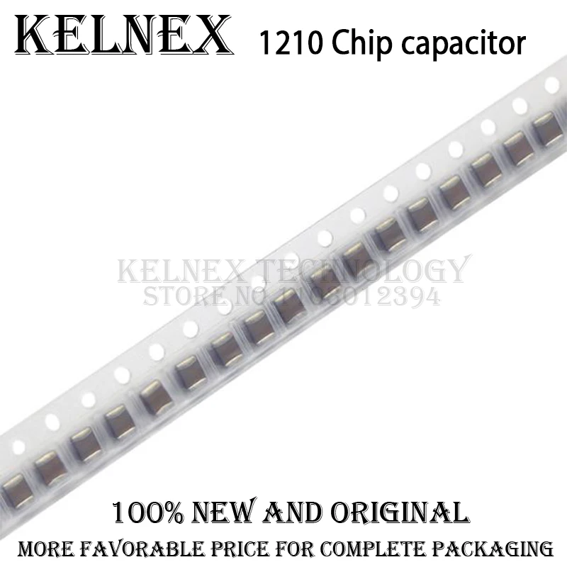 50PCS 1210 SMD Chip capacitor 1nF 4.7nF 100nF 470nF 680nF 0.1uF 1uF 2.2uF 4.7uF 10uF 22uF 47uF 100uF 10V 16V 25V 50V 1KV 2KV