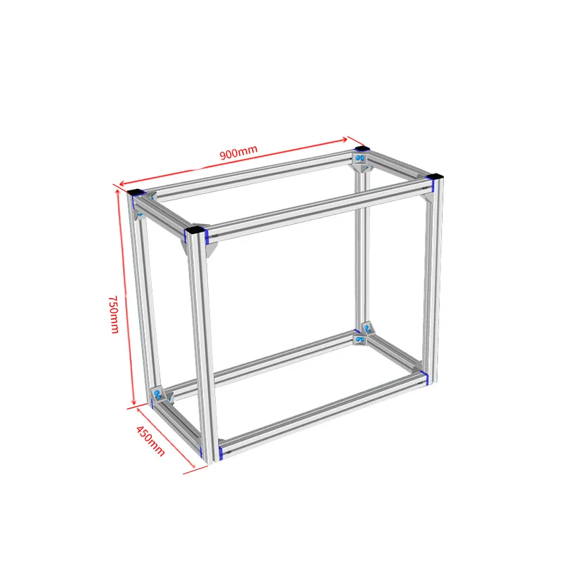 

4040 T-Slot Aluminum Profile Bracket Aluminum Alloy Composite Extrusion Frame Kit EU Standard 3D Printer With Connector 750MM