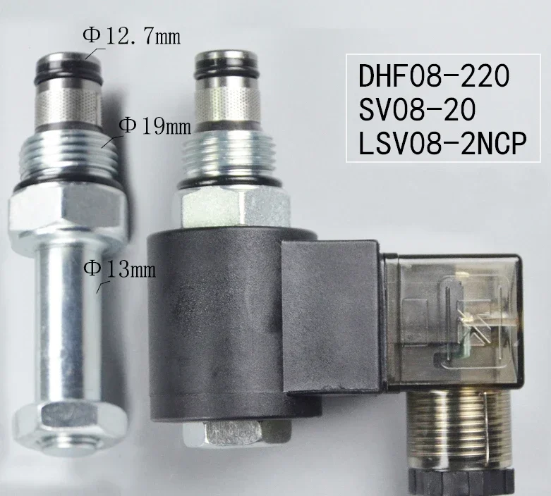 Hydraulic thread insertion solenoid valve reversing, pressure relief, two position normally closed DHF08-220 (SV08-20NCP