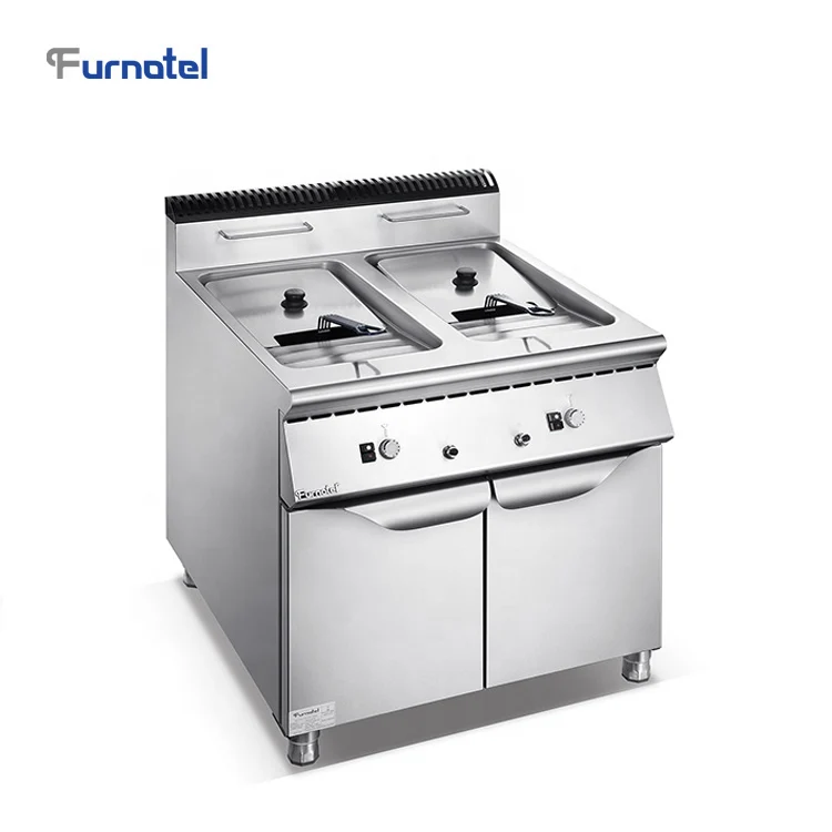 900 Series Gas Electric Industrial Deep Fryer Machine with 2-Tank 2-Basket