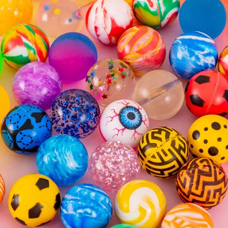 Colorful Bouncy Ball Toy for Kids Children's Indoor and Outdoor Fun Elastic Stress Ball Boys Girls Birthday Party Christmas Gift