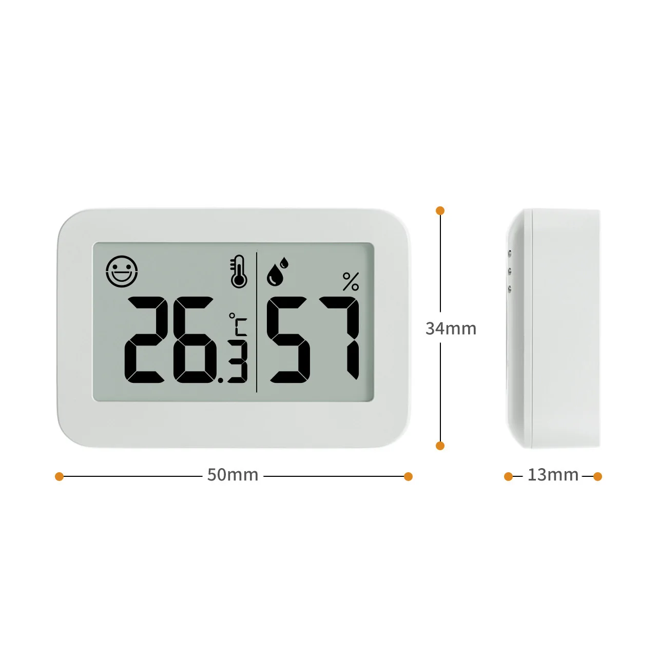 Mini Electronic Temperature And Humidity Meter Baby Indoor Thermometer With Smiling Face Display Refrigerator Car Thermometer