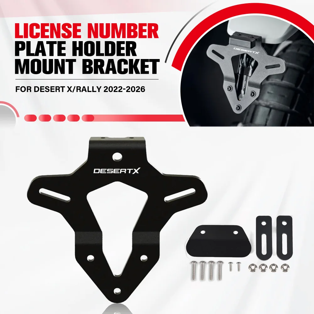 

For Ducati Desert X/Rally 2022 2023 2024 2025 2026 DesertX Motorcycle License Plate Holder Mount Bracket Tail Tidy Fender Holder